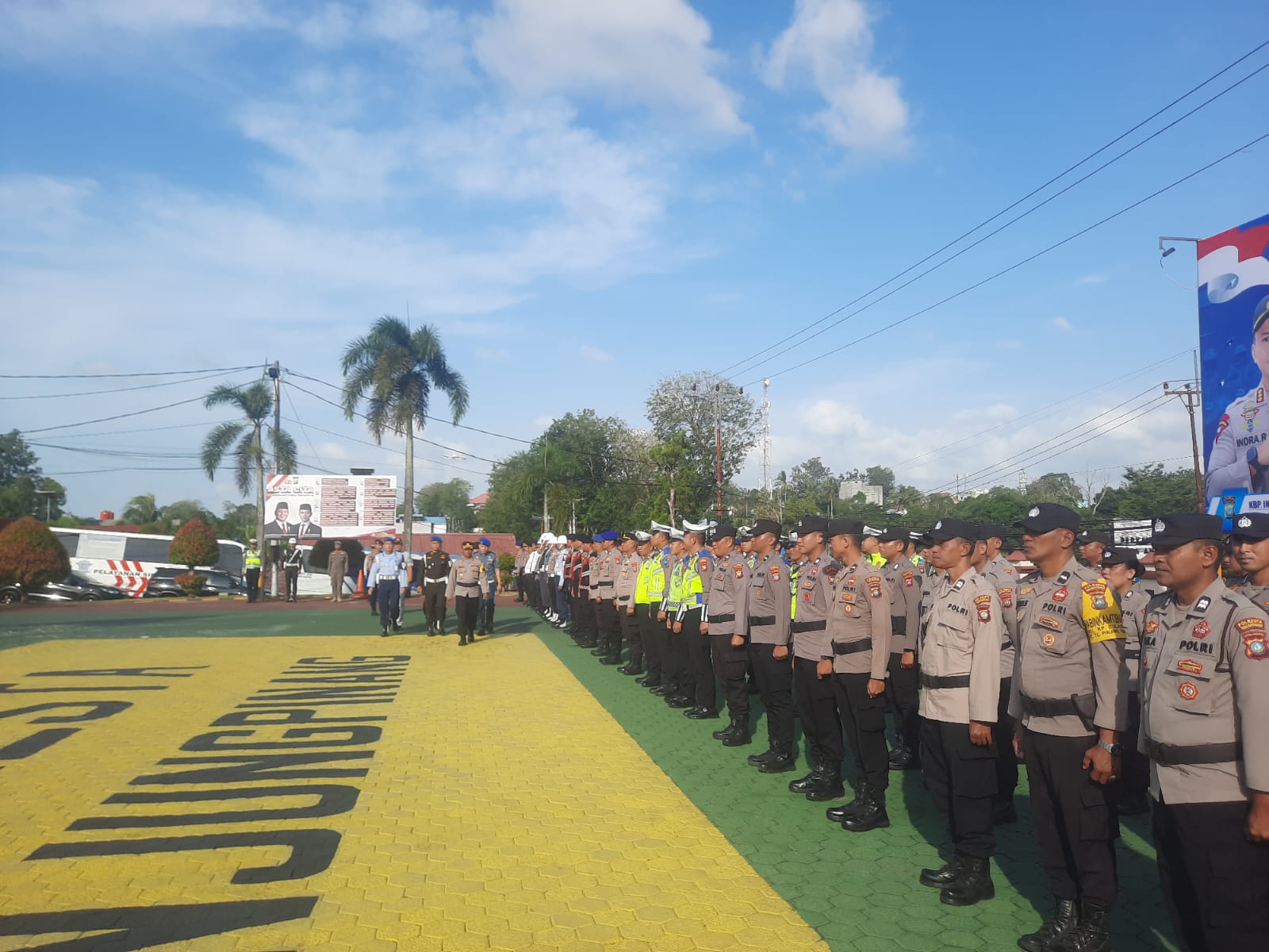 Polresta Tanjungpinang melaksanakan apel pasukan Operasi Keselamatan Seligi 2026, Senin (02/02/2026). Foto: Rin