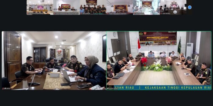 Ekpos pengajuan penghentian penuntutan oleh Kejati Kepri terhadap dua perkara. Foto: Ist