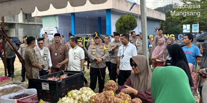 Kapolda Kepri Irjen Pol Asep Safrudin memantau langsung kegiatan Gerakan Pangan Murah di Batam. Foto: Ist