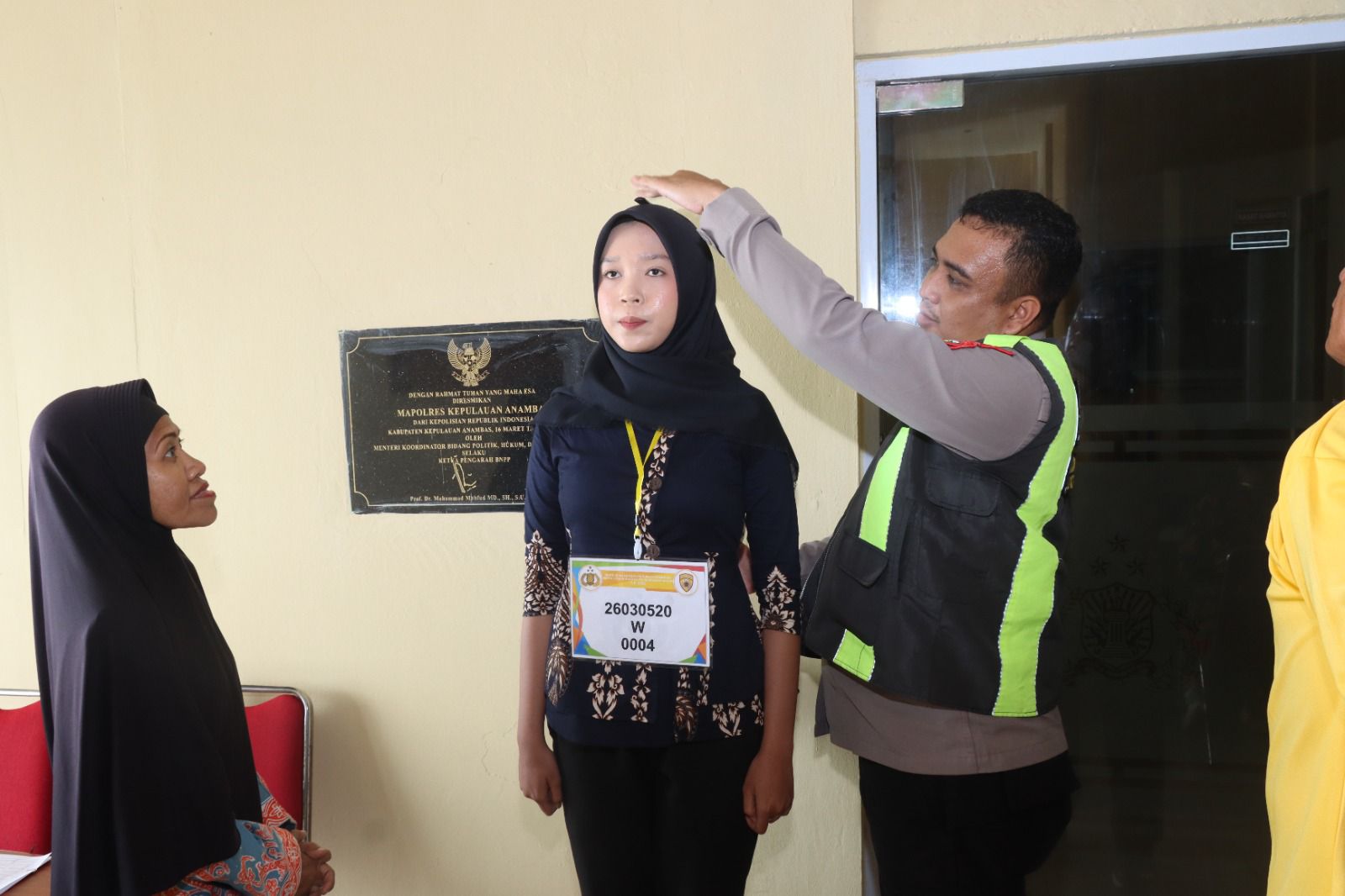 Salah satu peserta seleksi Bintara Polri 2026 saat mengikuti Rikmin awal di Mapolres Anambas. Foto: Ist