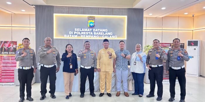 Perwakilan Ombudsman RI Provinsi Kepri melaksanakan audiensi bersama Satlantas Polresta Barelang. Foto: Ist