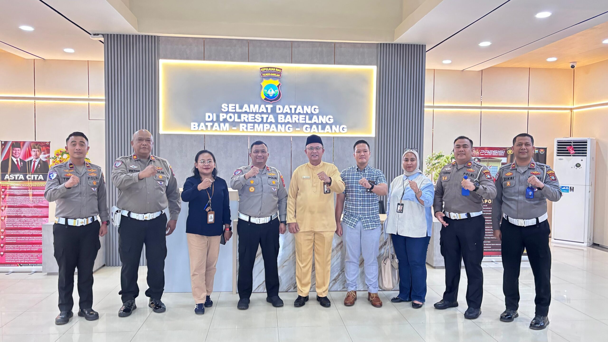 Perwakilan Ombudsman RI Provinsi Kepri melaksanakan audiensi bersama Satlantas Polresta Barelang. Foto: Ist
