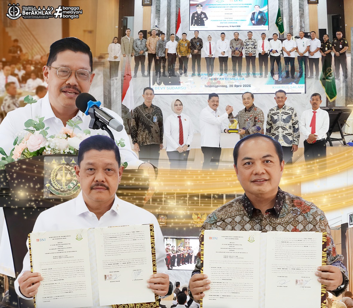Penandatanganan perjanjian bidang Datun antara Kejati Kepri dan PT BNI. Foto: Ist