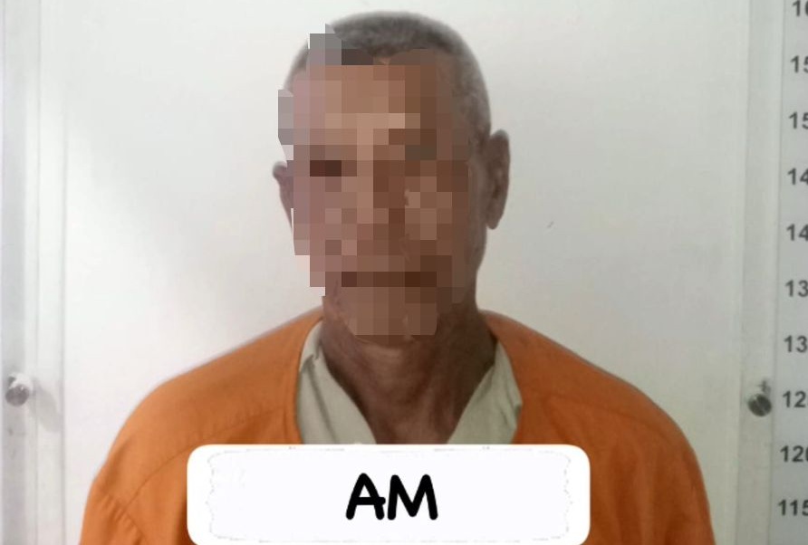 AM, pelaku kasus dugaan penganiayaan berat saat diamankan polisi. Foto: Dok Polsek Sungai Beduk