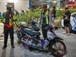 Sepeda motor berknalpot brong diamankan personel Satlantas Polresta Barelang saat pelaksanaan patroli hunting. Foto: Ist