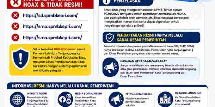 Pamflet himbauan. Foto: Diskominfo Tanjungpinang