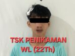 WL (22), tersangka kasus penganiayaan saat diamankan polisi. Foto: Dok Polsek Batam Kota