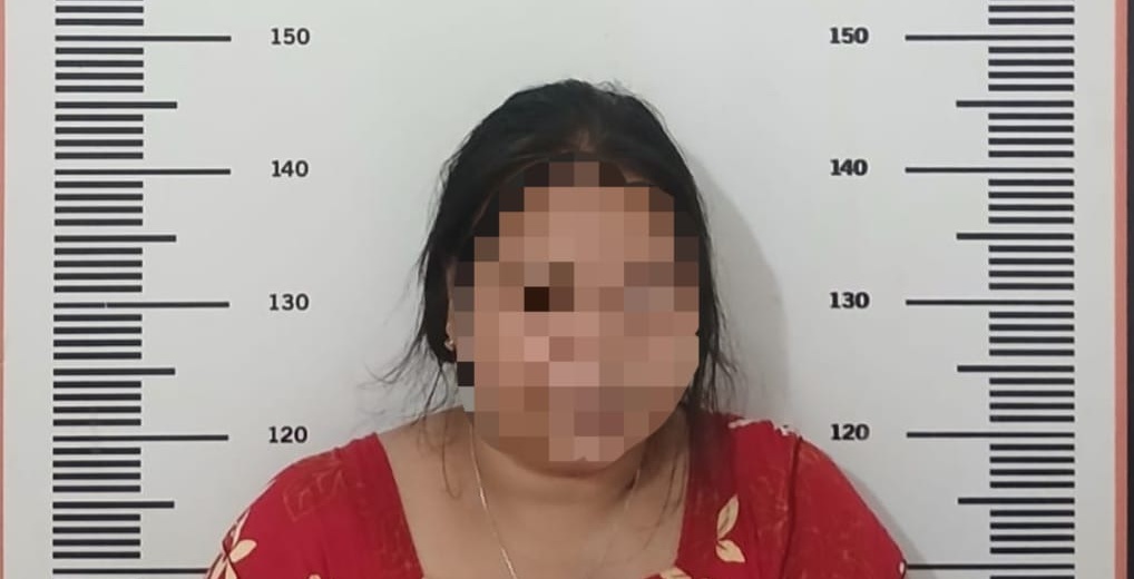 VJH (38), tersangka kasus dugaan penganiayaan terhadap anak di bawah umur. Foto: Dok Polsek Sagulung