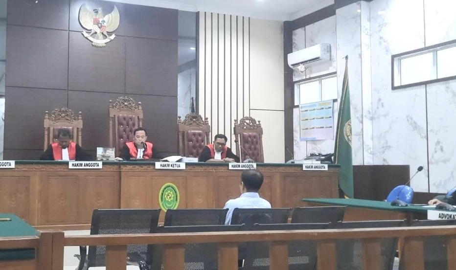 Sidang kasus dugaan korupsi penggelapan Pajak Barang dan Jasa Tertentu (PBJT) di Pengadilan Tipikor Tanjungpinang. Foto: Ist