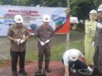 Kegiatan peletakan batu pertama rencana penambahan gedung baru Kantor Kejari Tanjungpinang. Foto: Dok sinarsiber.com