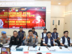 Konfrensi pres pengungkapan kasus dugaan ujaran kebencian melalui media sosial. Foto: Humas Polresta Barelang