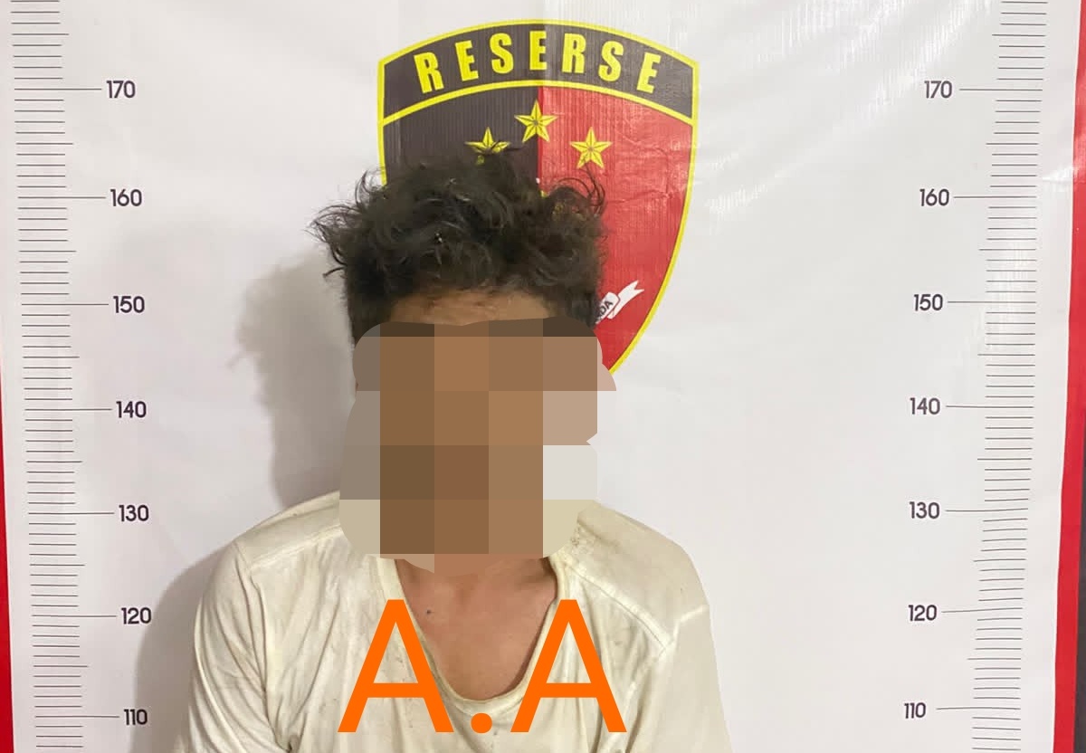 Salah satu terduga pelaku pencurian di sebuah Toko di Sekupang, Kota Batam saat diamankan polisi. Foto: Ist