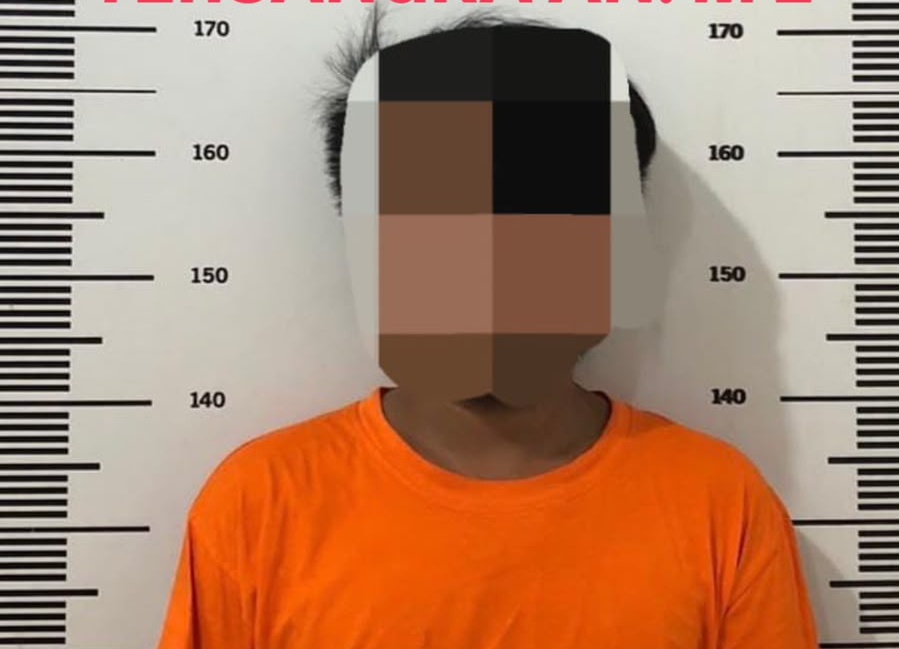 ME, terduga pelaku curas saat diamankan polisi. Foto: Dok Polsek Sagulung