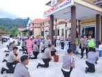 Kegiatan laporan kenaikan pangkat untuk 23 personel Polres Kepulauan Anambas. Foto: Ist