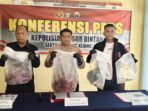 IMG-20260707-WA0025 Konfrensi pers pengungkapan kasus dugaan pencurian kabel listrik di Gedung Koperasi Desa (Kopdes) Merah Putih di Kabupaten Bintan. Foto: Ist