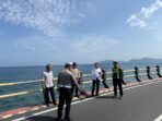 Satlantas Polres Kepulauan Anambas bersama Dishub saat meninjau sejumlah titik rawan kecelakaan di Tarempa. Foto: Ist