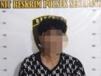 1001170590 SA (26), tersangka kasus pencurian dengan kekerasan diamankan polisi. Foto: Ist