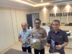 Konfrensi pers pengungkapan kasus narkotika oleh Polsek Lubuk Baja. Foto: Ist