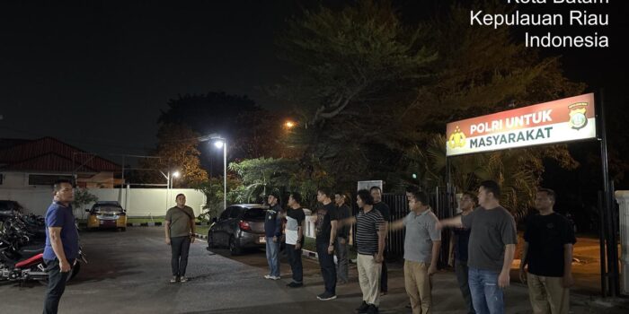 Polsek Sekupang saat melaksanakan kegiatan Apel dan Cipta Kondisi (Cipkon), Sabtu malam (05/09/2026) lalu. Foto: Ist